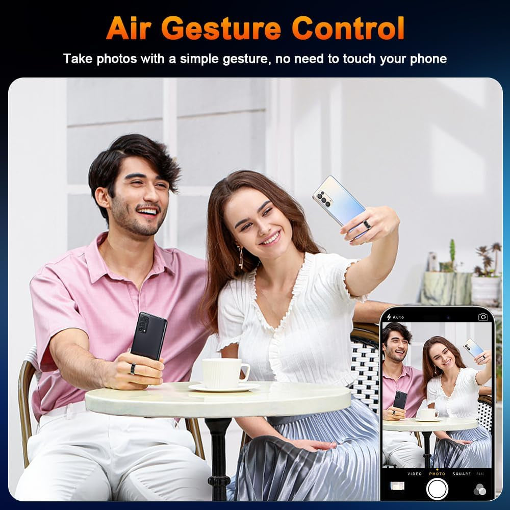 2025 Smart Ring Health Tracker with Blood Pressure Monitor, IP68 Waterproof Health Ring for Blood Oxygen Heart Rate Spo2 Sleep Monitor, Bluetooth Connect Fitness Ring for Multi-Sports Tracking