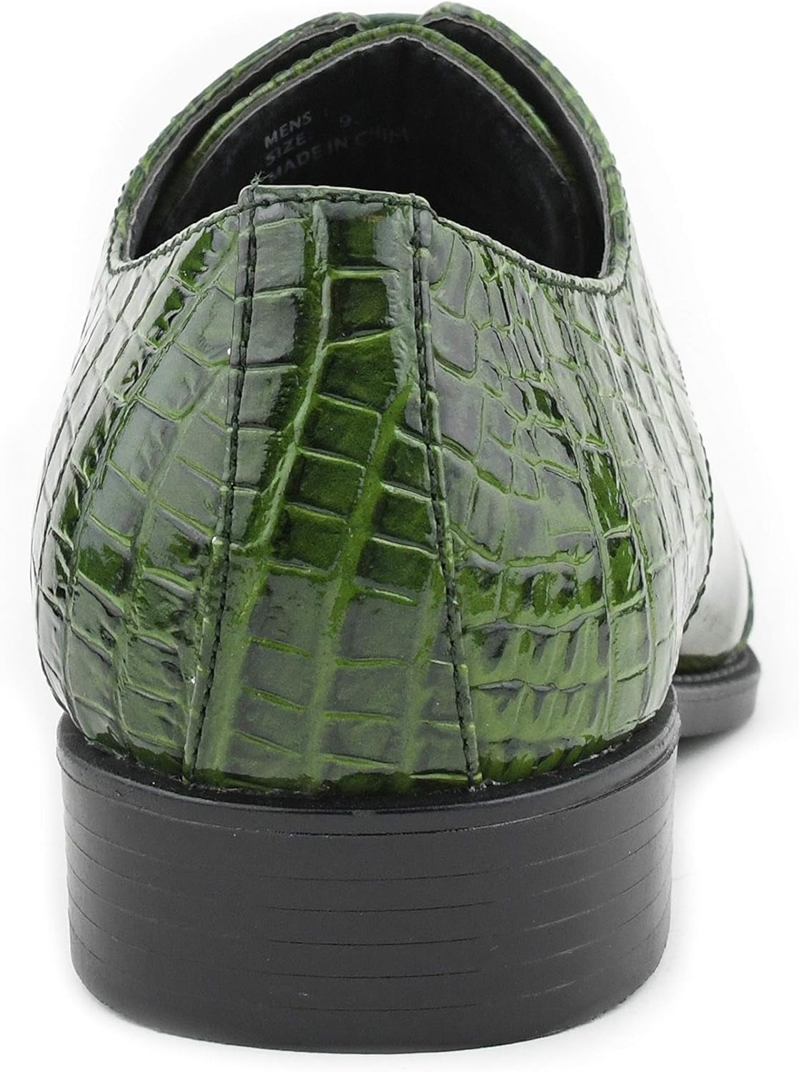 Bandit, Cap Toe Oxford Dress Shoes for Men, Men'S Formal Dress Shoes with Alligator Print, Croc Folded Oxfords