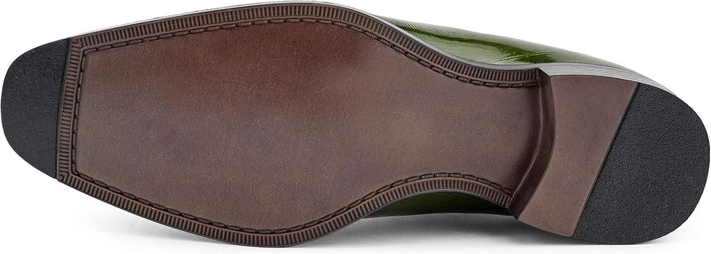 Bandit, Cap Toe Oxford Dress Shoes for Men, Men'S Formal Dress Shoes with Alligator Print, Croc Folded Oxfords