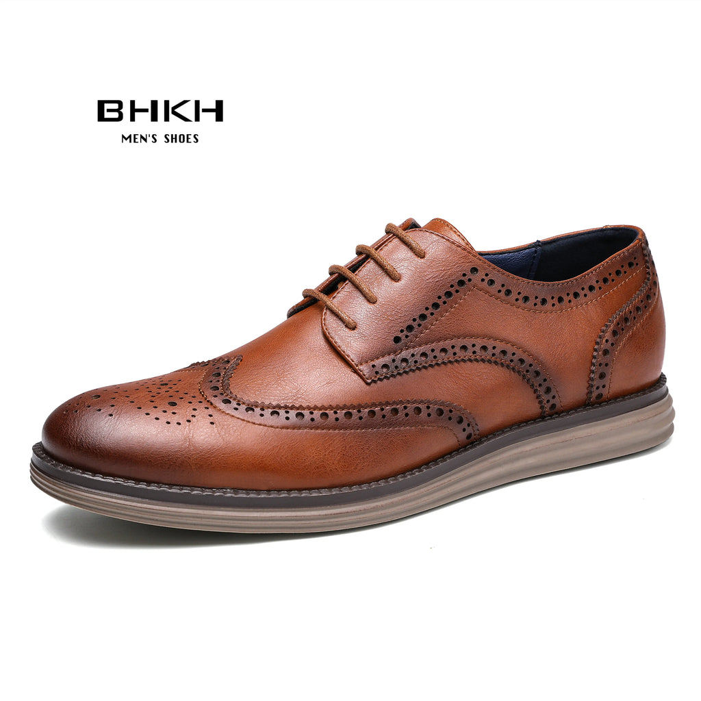 2025 Autumn Man Dress Shoes Genuine Leather Lace-Up Men Casual Shoes Smart Business Office Work Footwear Men Shoes