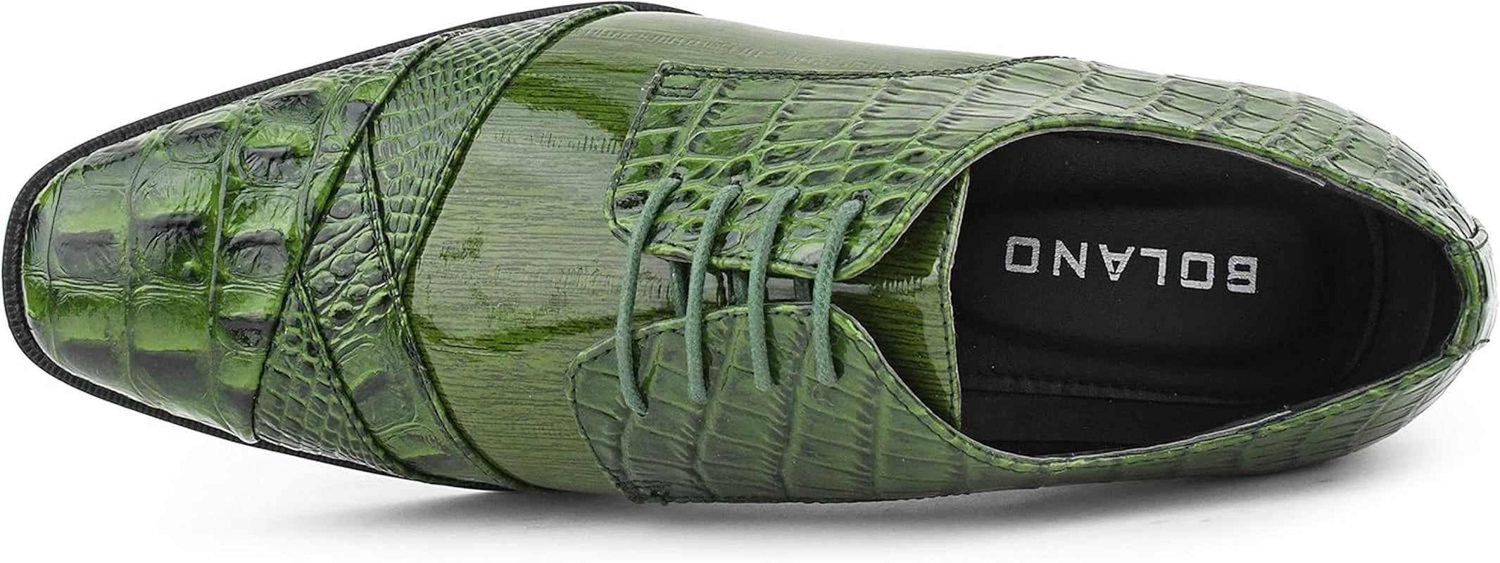 Bandit, Cap Toe Oxford Dress Shoes for Men, Men'S Formal Dress Shoes with Alligator Print, Croc Folded Oxfords